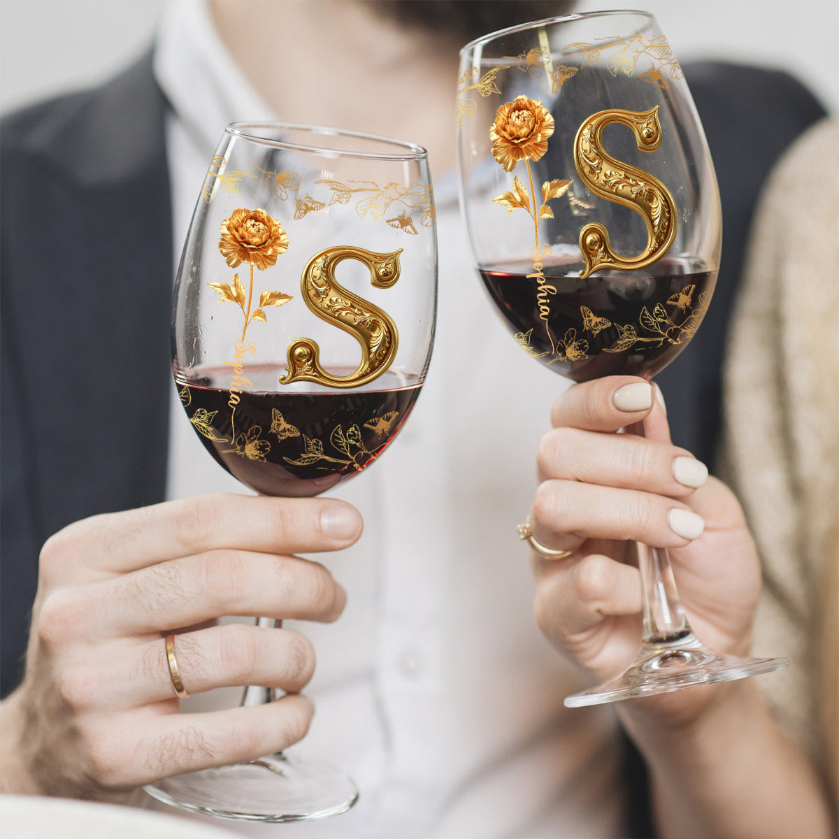 It Takes A Long Time To Grow An Old Friend - Personalized Bestie Wine Glass With Long Stem