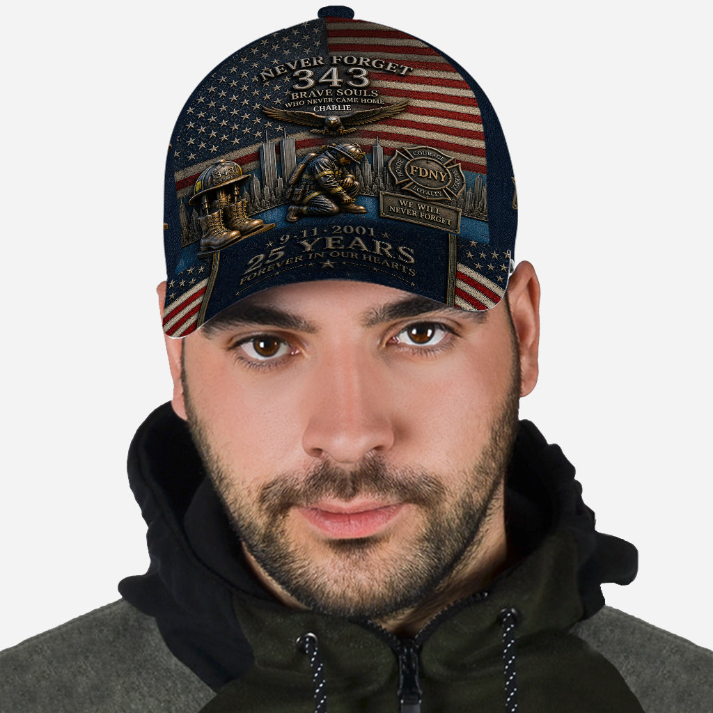 Firefighter 9/11 25th Anniversary Memorial - Personalized Firefighter Classic Cap