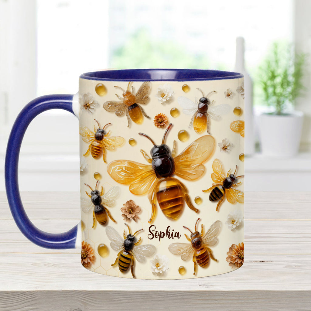 Crystal Bees - Personalized Bee Accent Mug