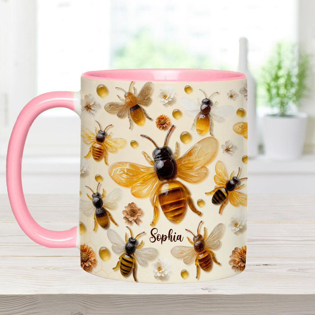 Crystal Bees - Personalized Bee Accent Mug