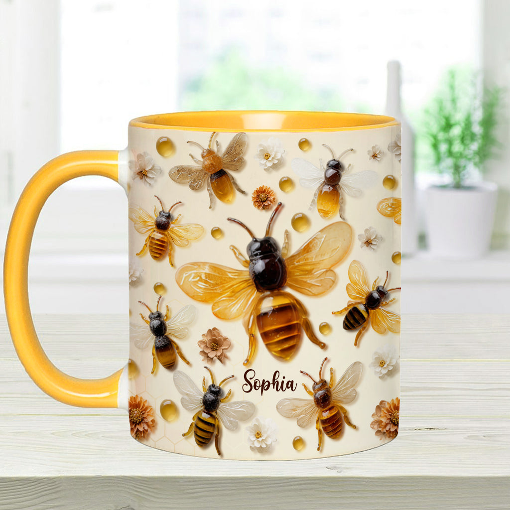 Crystal Bees - Personalized Bee Accent Mug