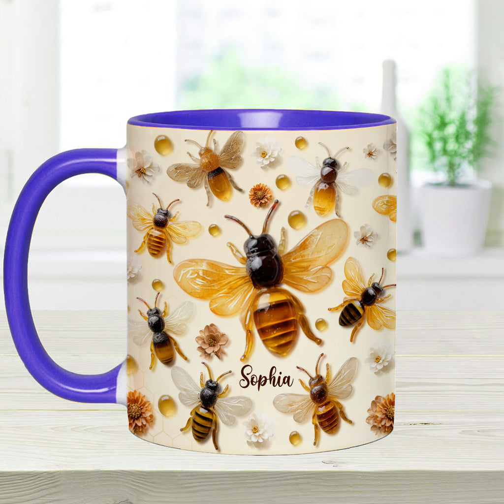Crystal Bees - Personalized Bee Accent Mug