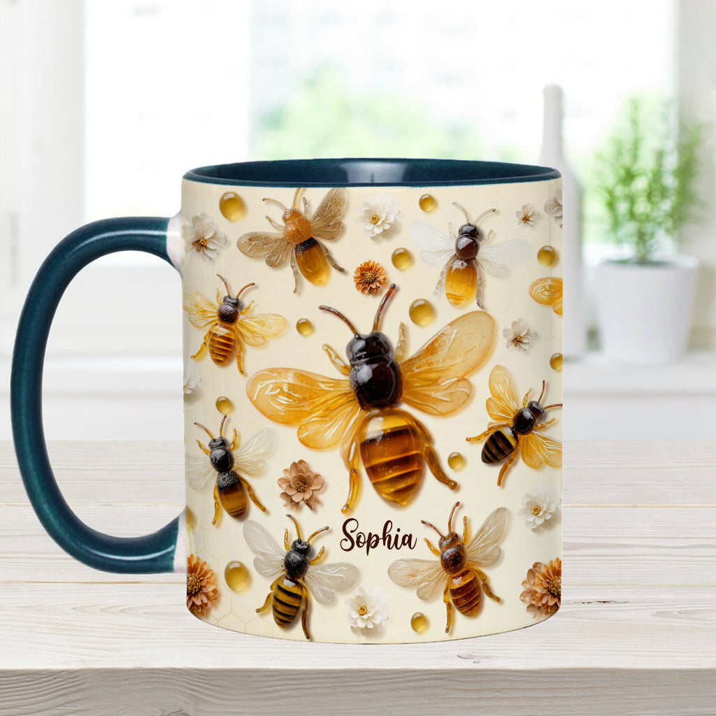 Crystal Bees - Personalized Bee Accent Mug