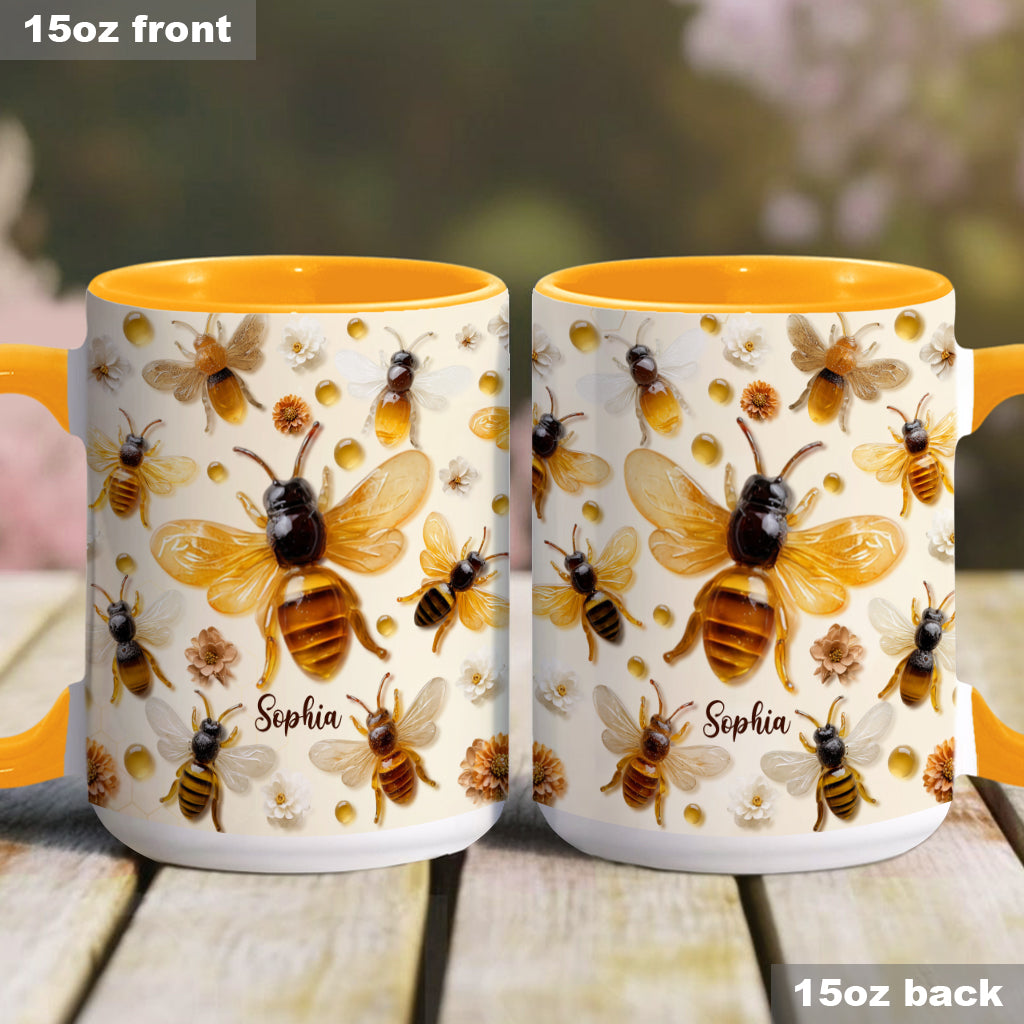 Crystal Bees - Personalized Bee Accent Mug
