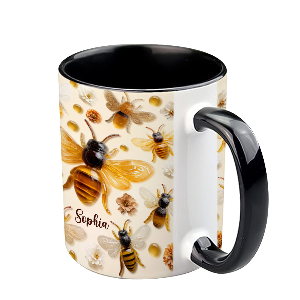 Crystal Bees - Personalized Bee Accent Mug