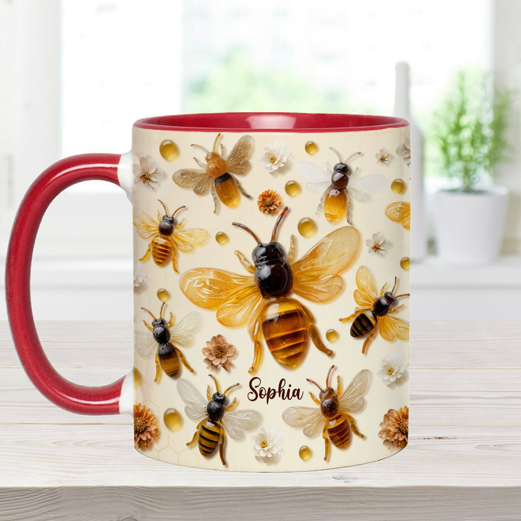 Crystal Bees - Personalized Bee Accent Mug