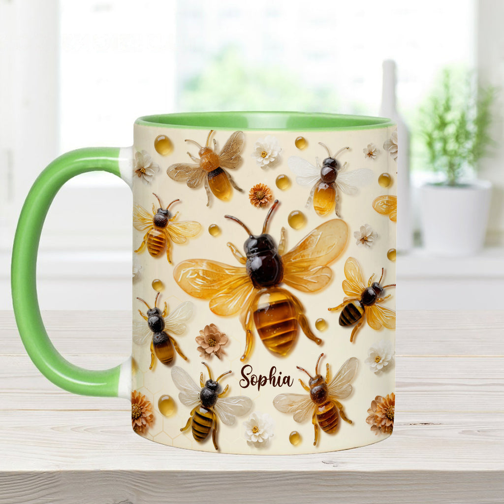 Crystal Bees - Personalized Bee Accent Mug