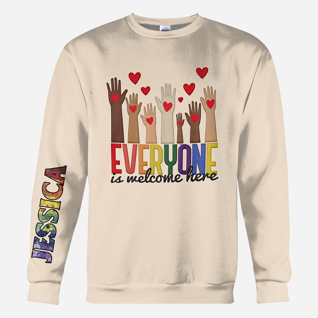 Bienvenue à tous ! - T-shirt personnalisé pour enseignants