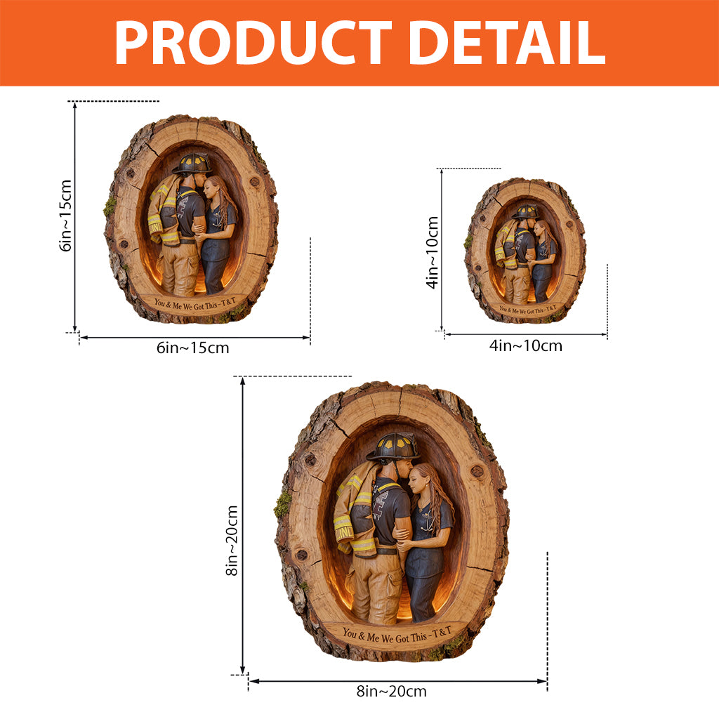 Du und ich, wir schaffen das – personalisierte Acrylplakette in individueller Form für Krankenschwestern