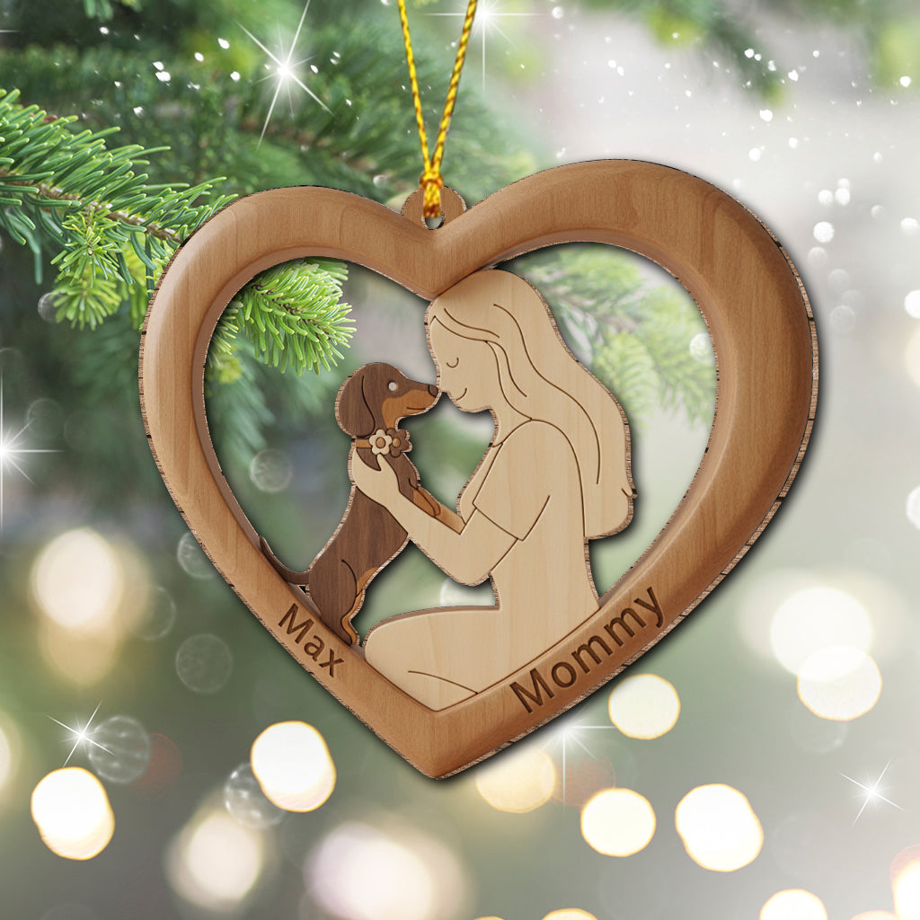 My Heart Belongs to My Dog - Personalized Dog Ornament