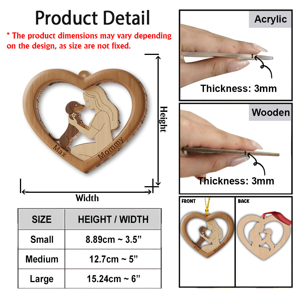 My Heart Belongs to My Dog - Personalized Dog Ornament