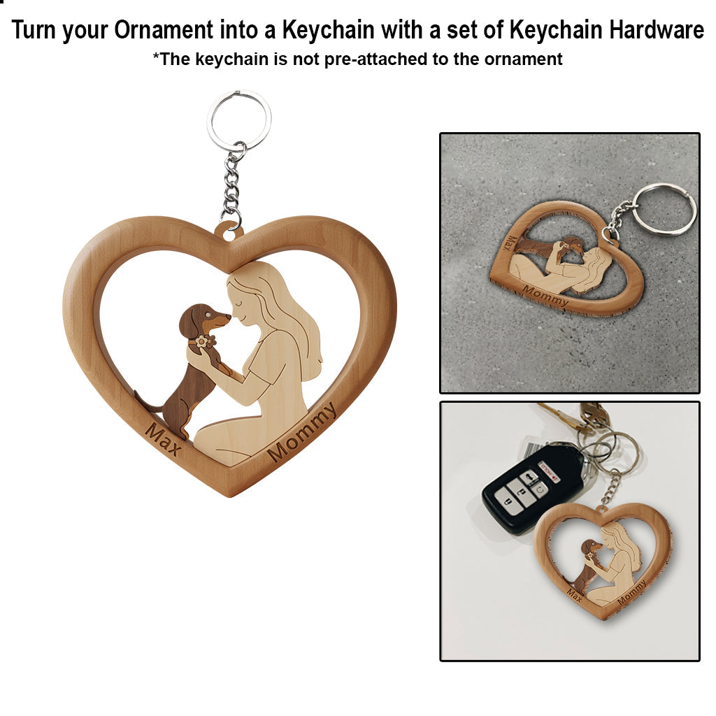 My Heart Belongs to My Dog - Personalized Dog Ornament