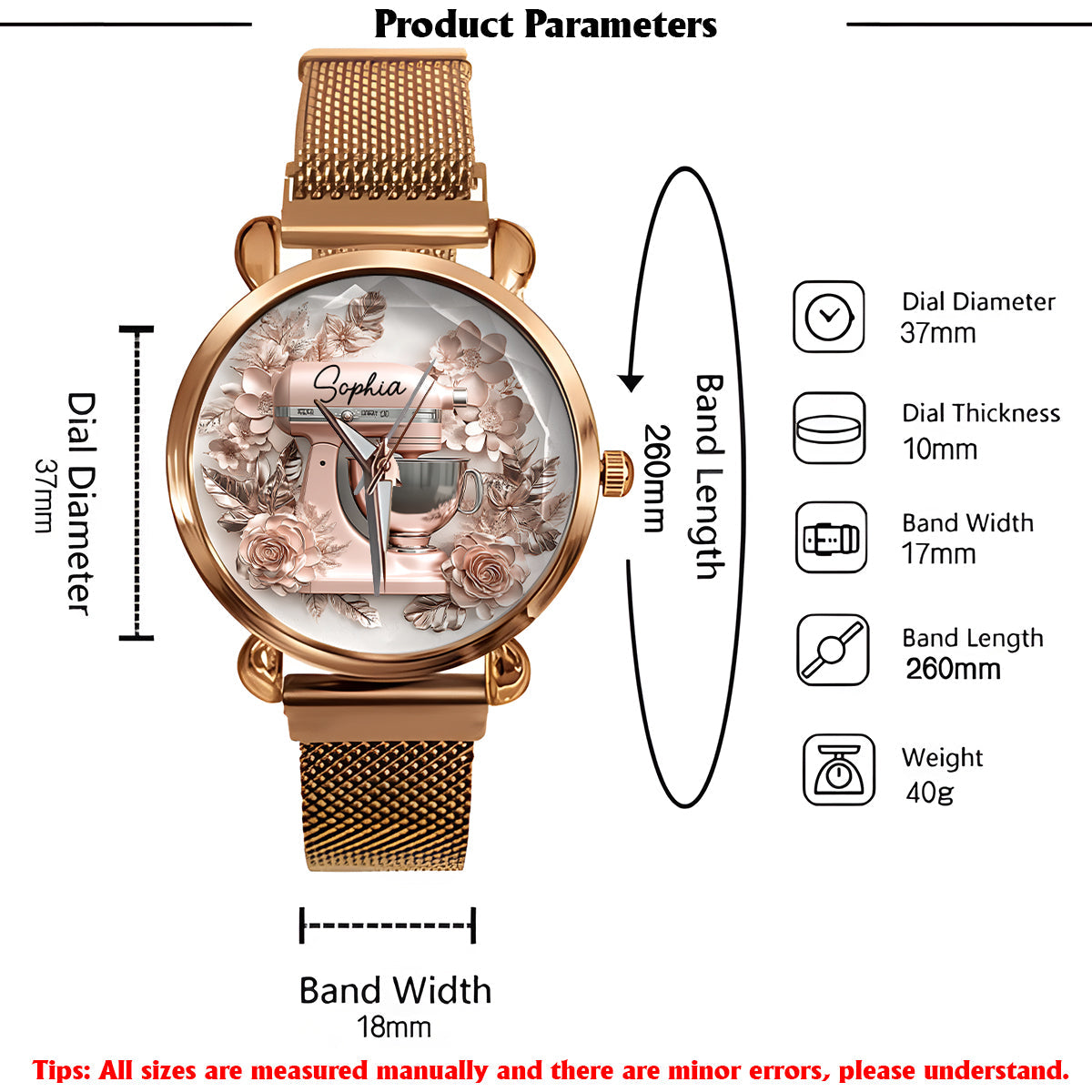 Just A Girl Who Loves Baking - Beautiful Stand Mixer - Personalized Baking Women Hand Watch