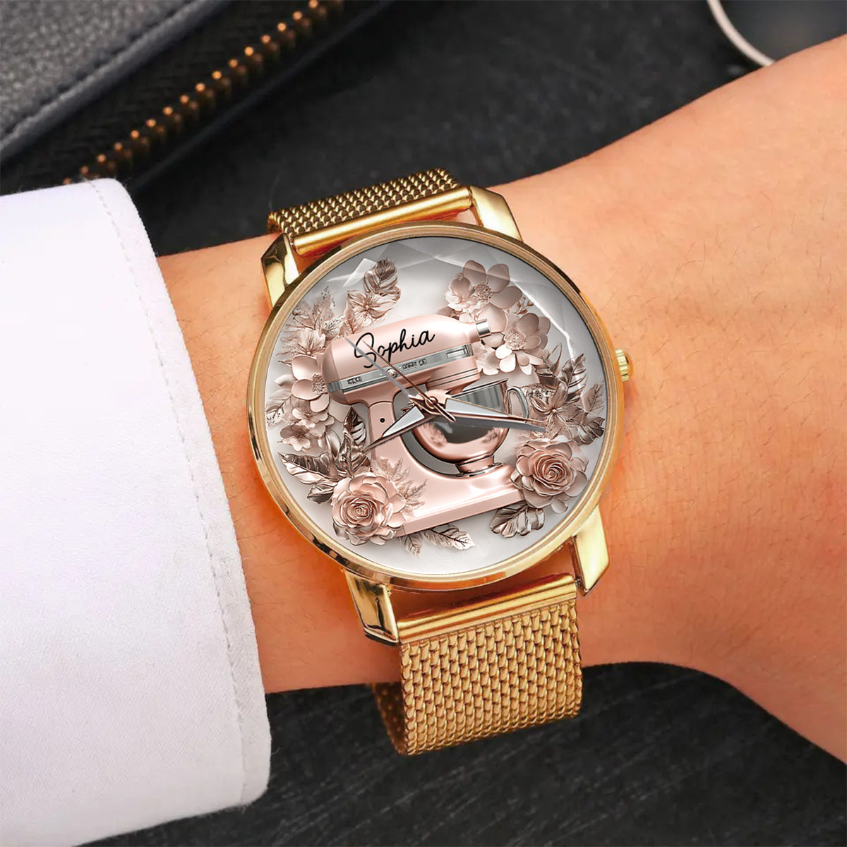 Just A Girl Who Loves Baking - Beautiful Stand Mixer - Personalized Baking Women Hand Watch