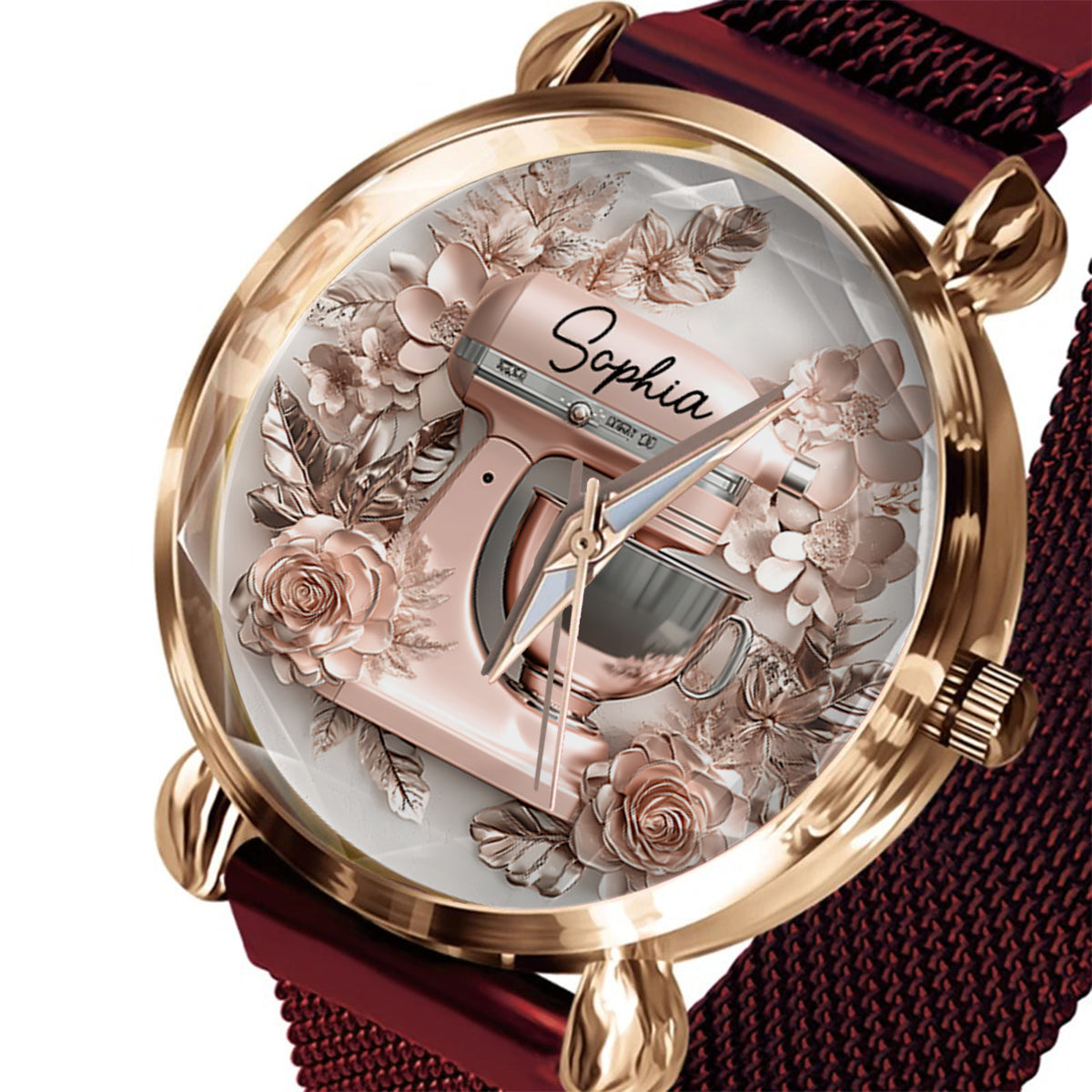 Just A Girl Who Loves Baking - Beautiful Stand Mixer - Personalized Baking Women Hand Watch