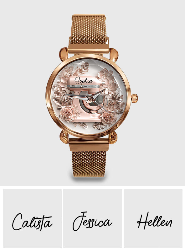 Just A Girl Who Loves Baking - Beautiful Stand Mixer - Personalized Baking Women Hand Watch