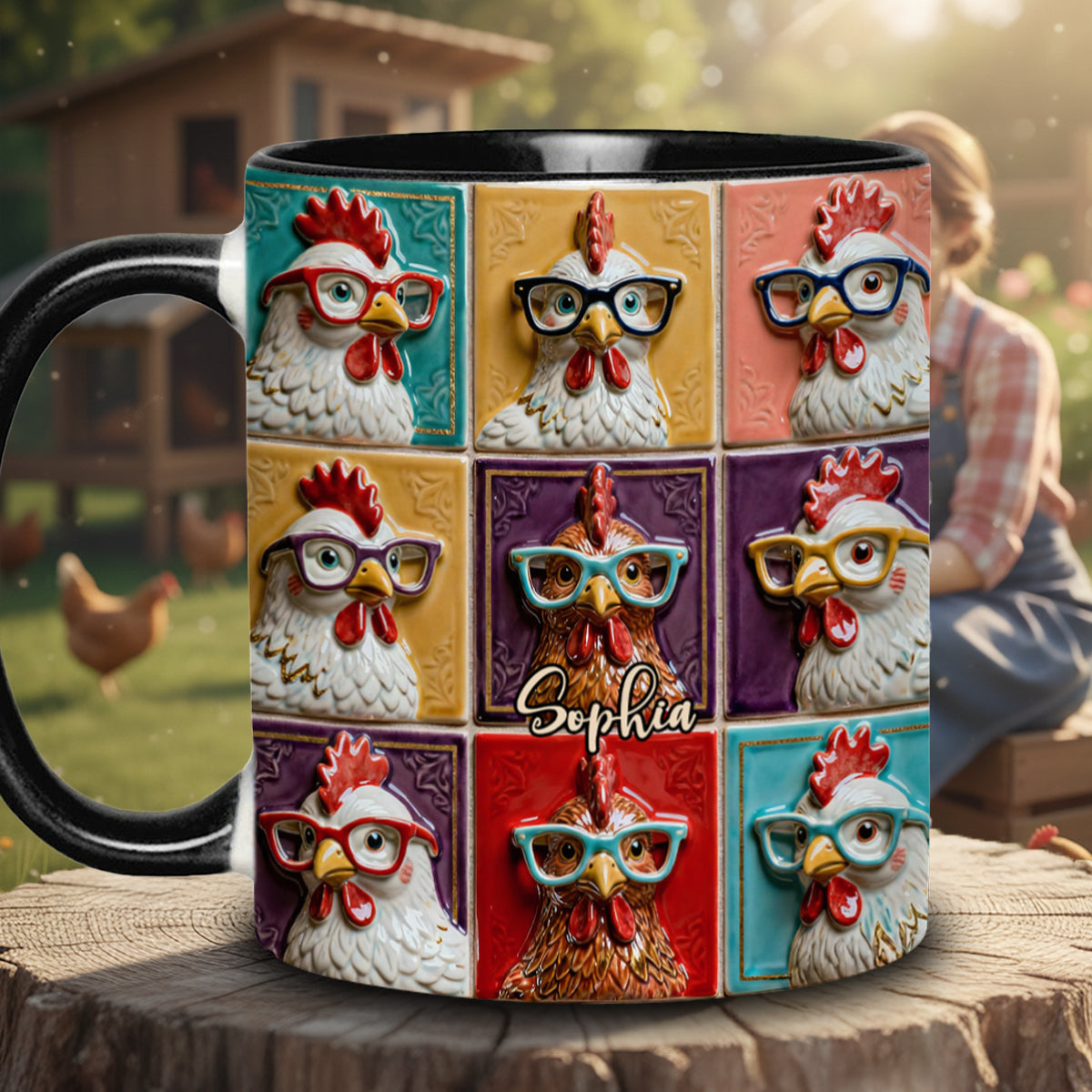 Love Chicken - Personalized Chicken Accent Mug