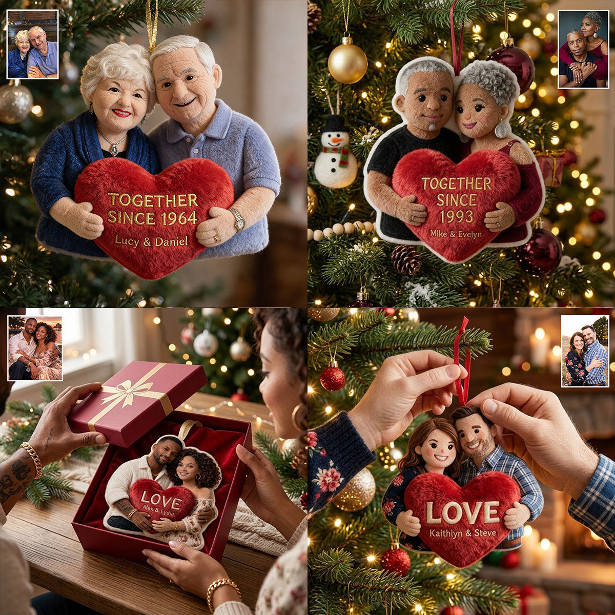 You And Me - Personalized Couple Plush Ornament