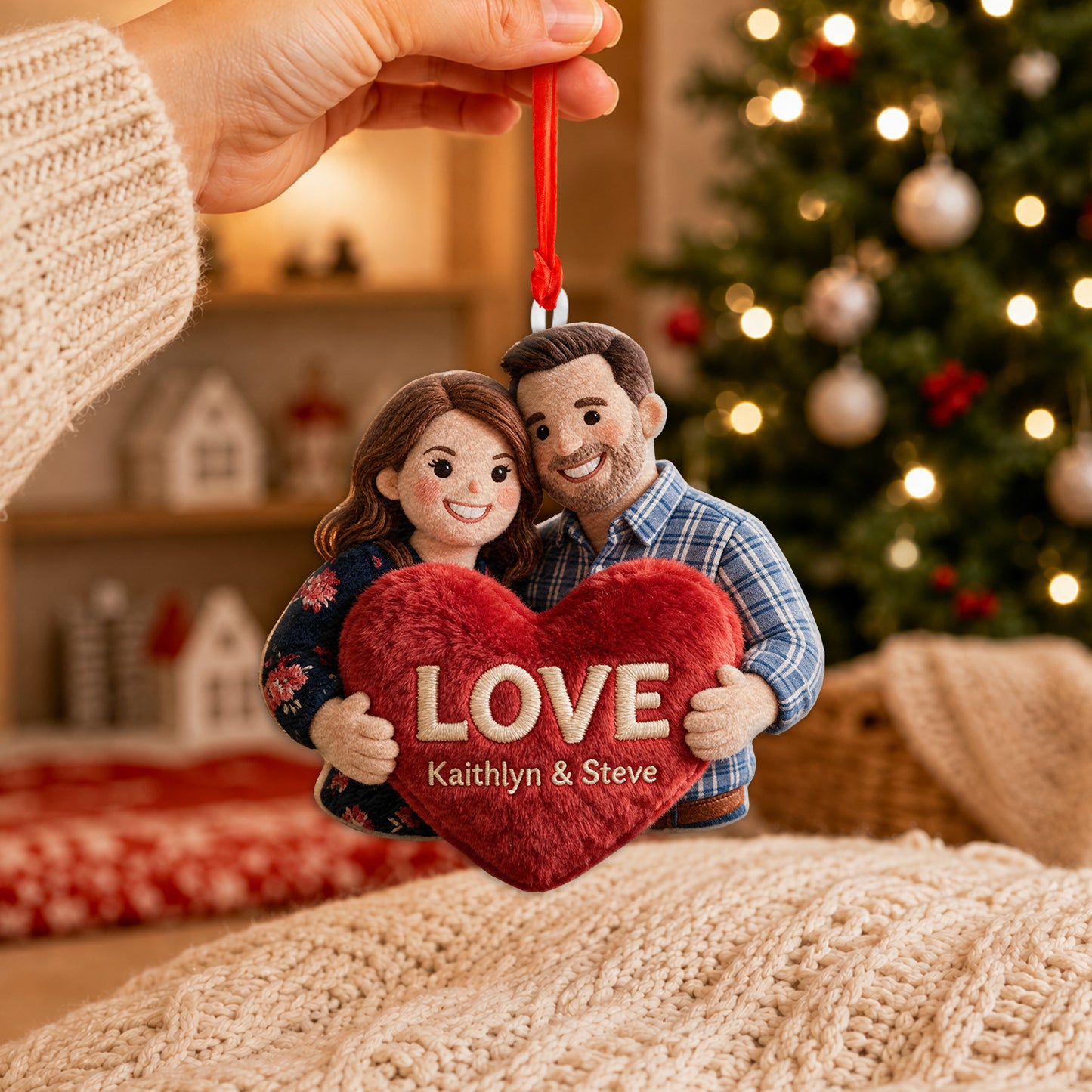 You And Me - Personalized Couple Plush Ornament