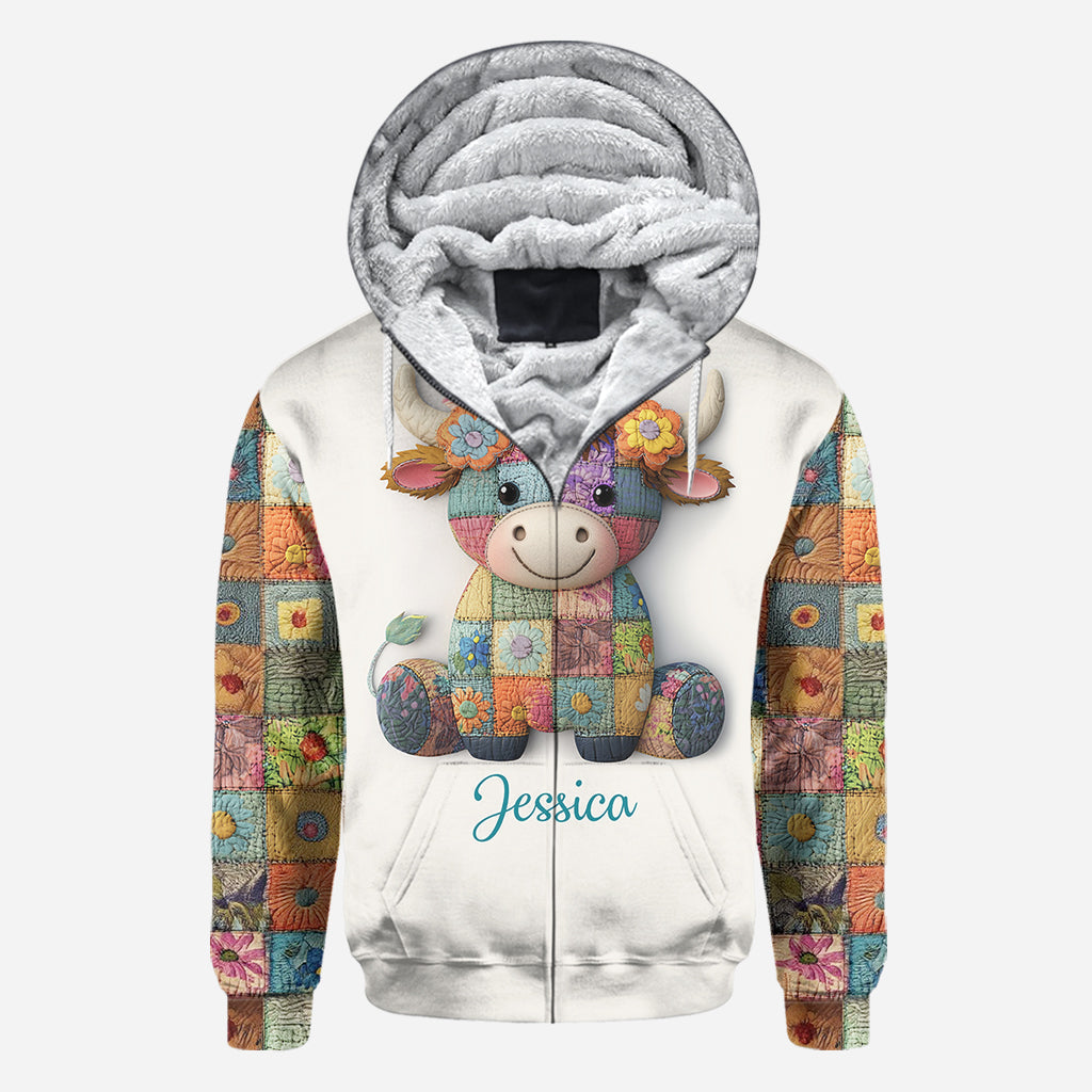 Une fille qui aime les vaches des Highlands - T-shirt personnalisé avec motif vache des Highlands