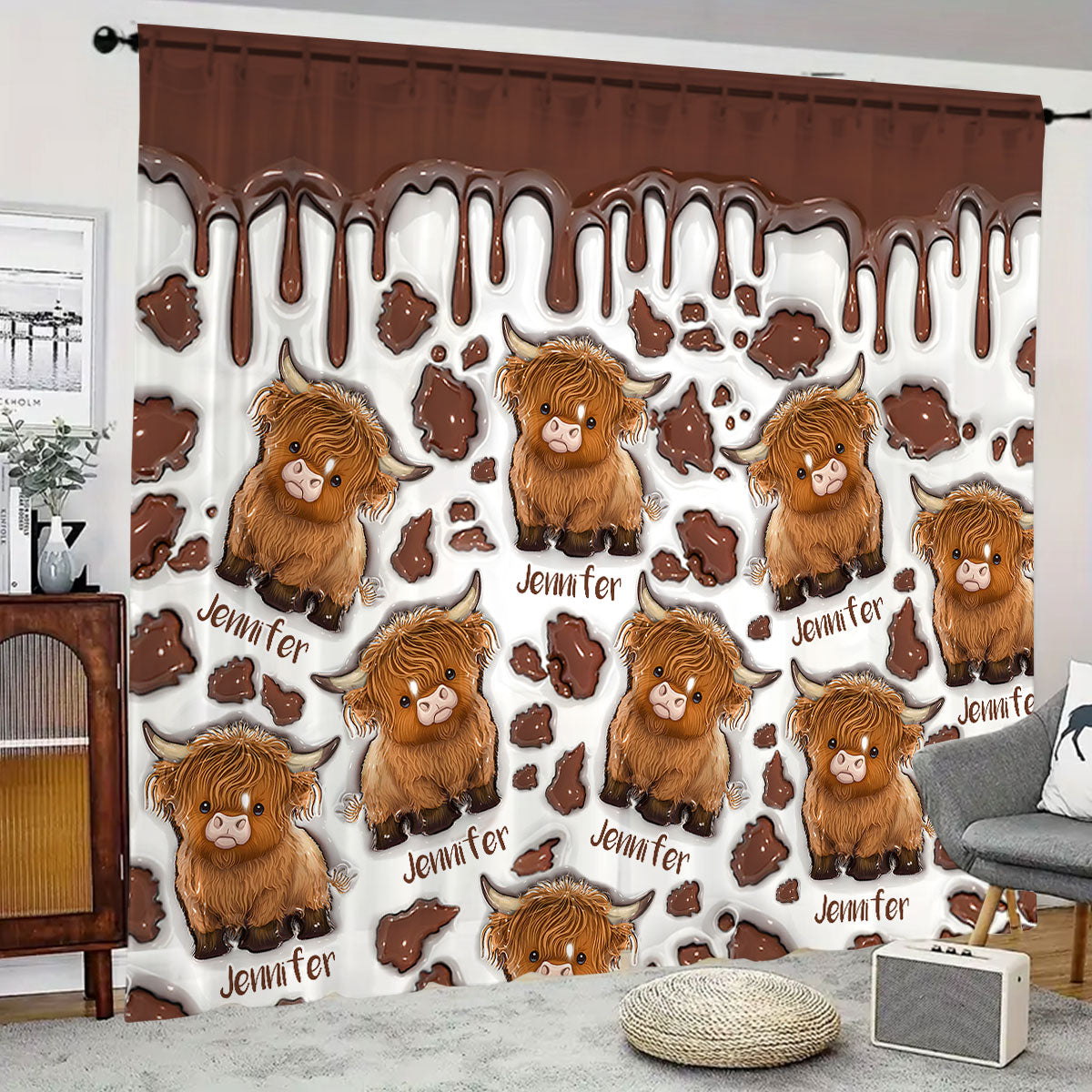 Highland Cows Lover - Personalized Highland Cow Blackout Window Curtain/ Drapes Set