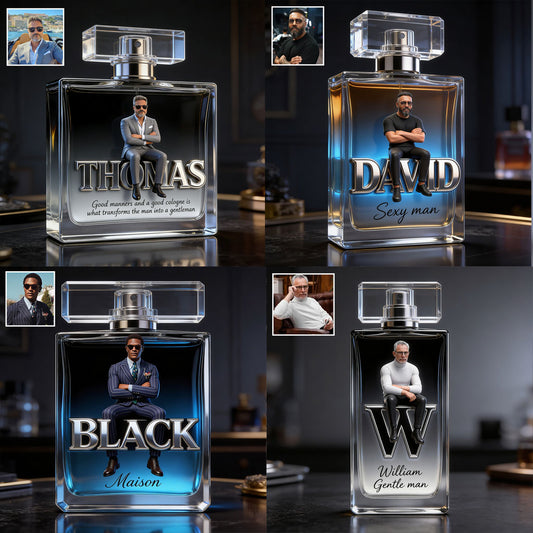 Eau de Cologne pour Homme - Toute Photo, Tout Titre - Flacon de Parfum de Luxe Personnalisable
