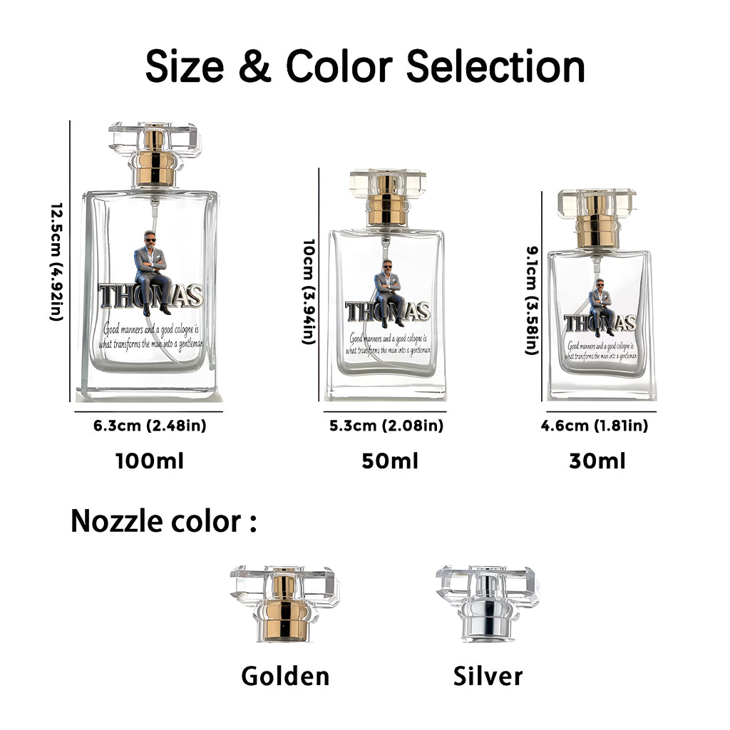 Eau de Cologne pour Homme - Toute Photo, Tout Titre - Flacon de Parfum de Luxe Personnalisable