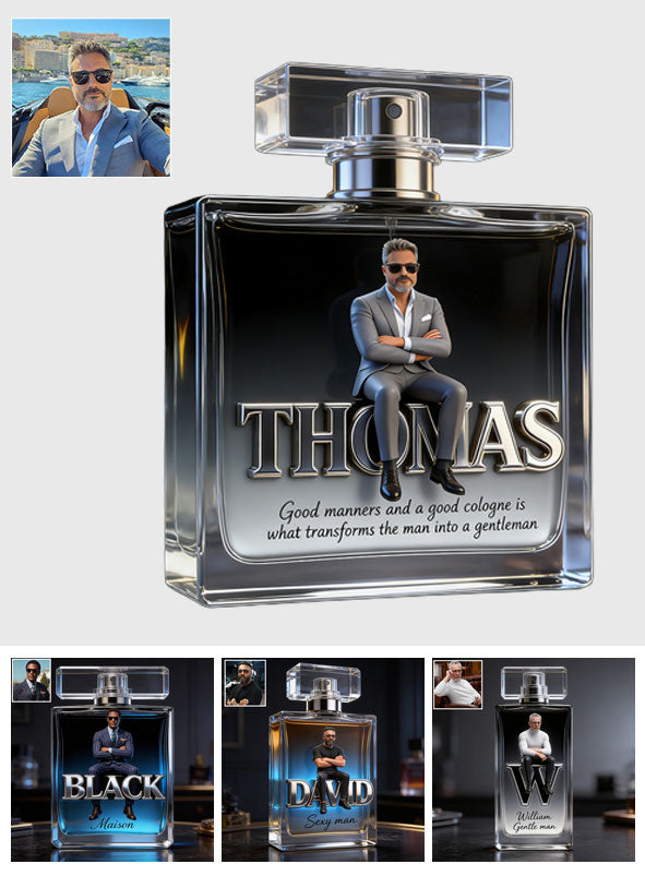 Eau de Cologne pour Homme - Toute Photo, Tout Titre - Flacon de Parfum de Luxe Personnalisable