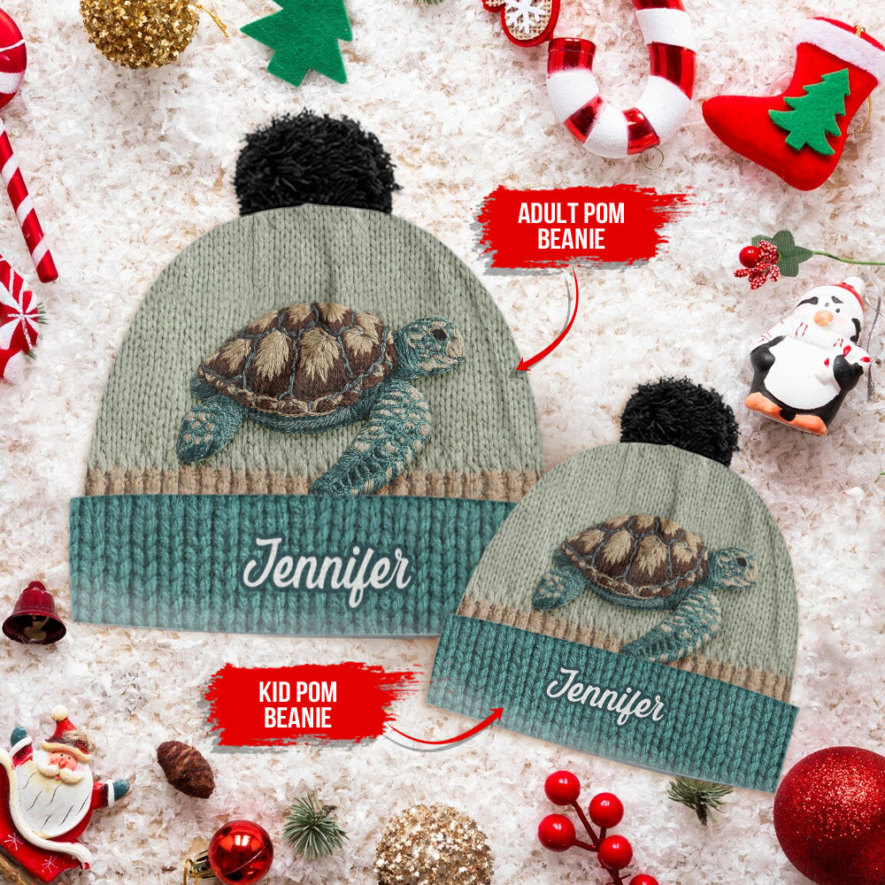 Beautiful Turtle - Personalized Turtle Beanie Hat