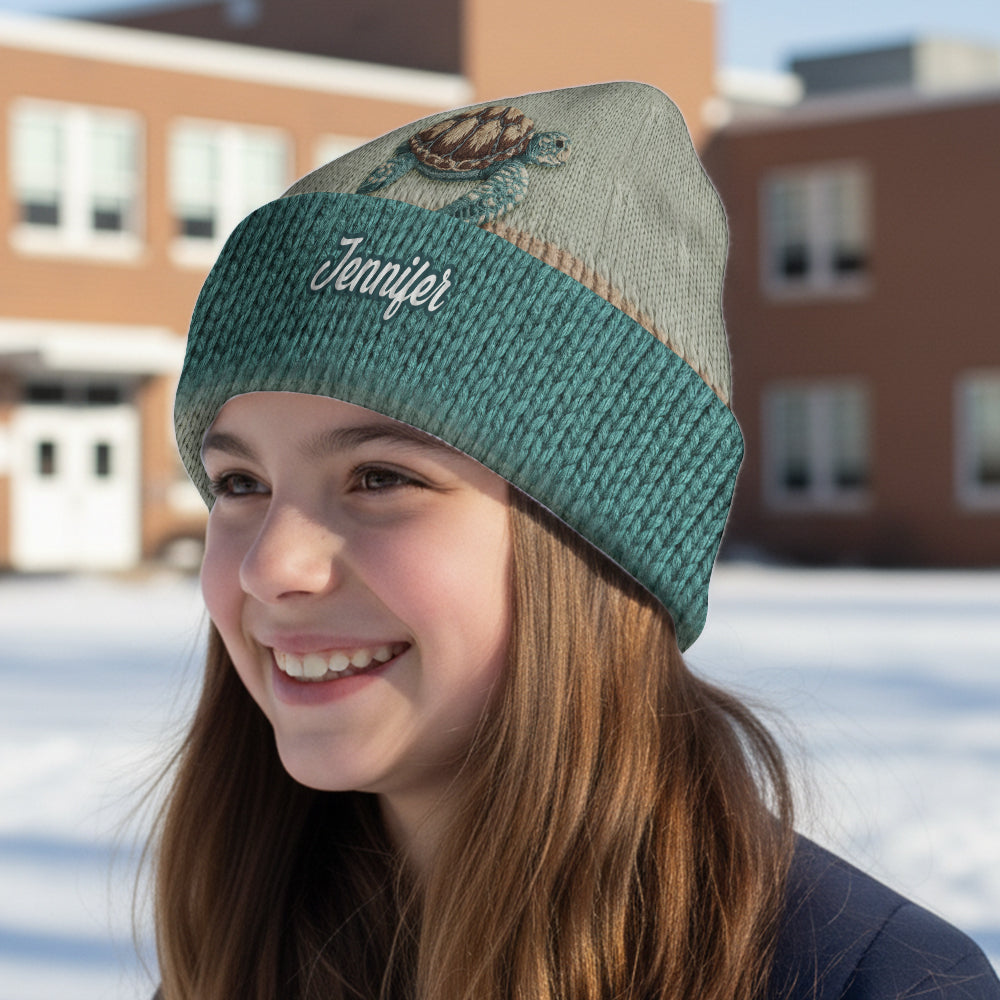 Beautiful Turtle - Personalized Turtle Beanie Hat