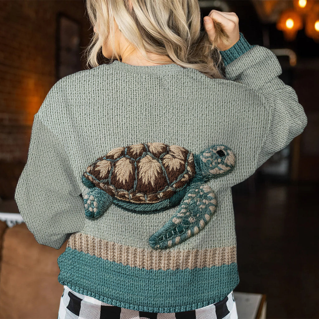 Beautiful Turtle - Personalized Turtle Ugly Sweater