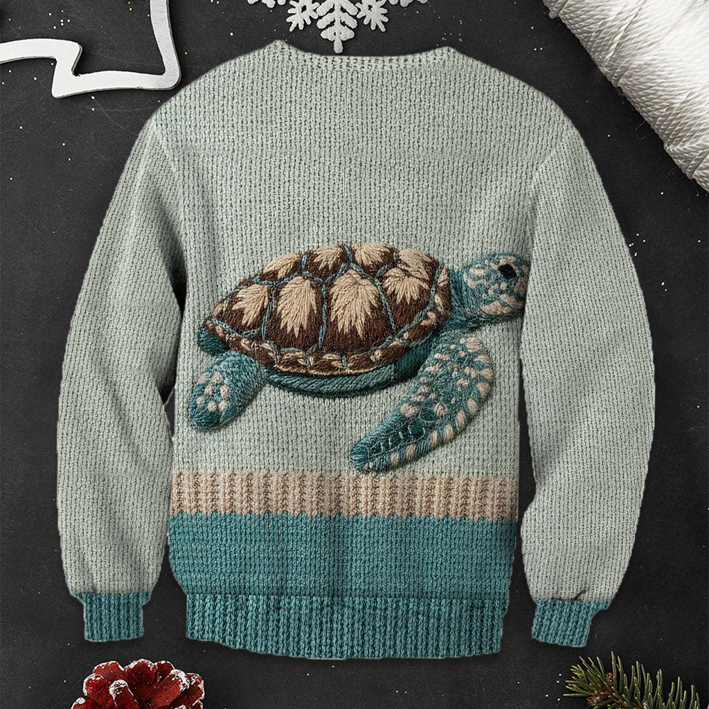 Beautiful Turtle - Personalized Turtle Ugly Sweater