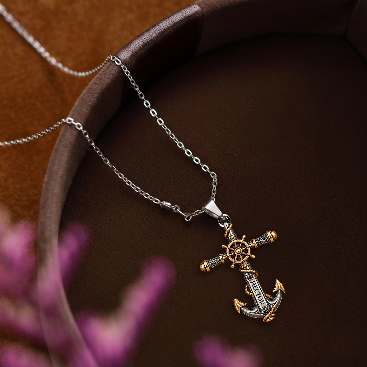 Anchor - Personalized Boating Shaped Metal Pendant Necklace