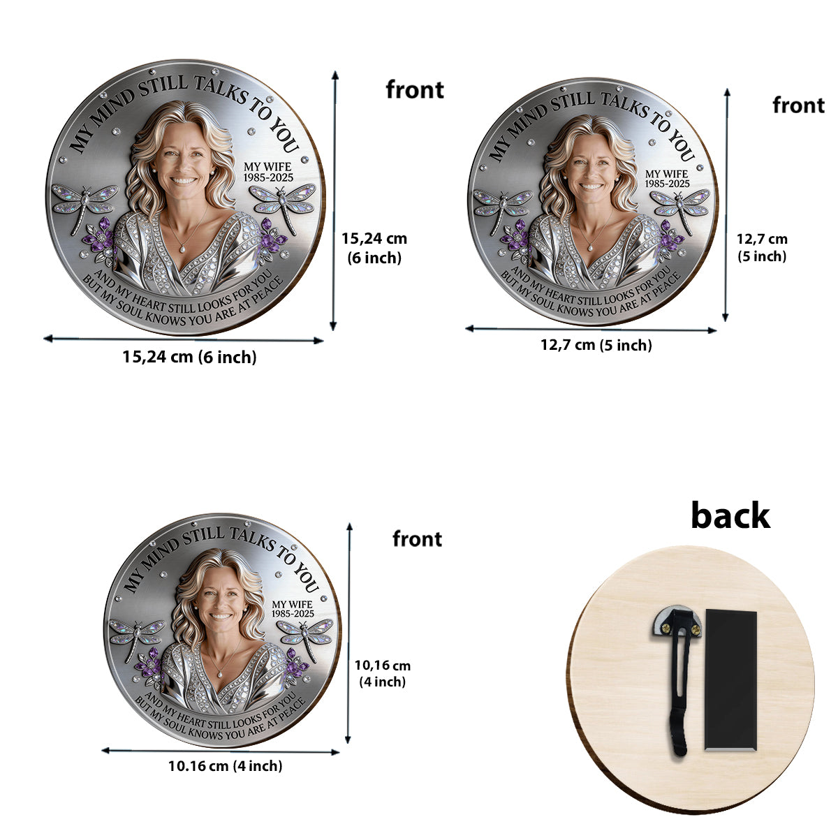 My Mind Still Talks To You - Personalized Memorial Shaped Car Visor Clip