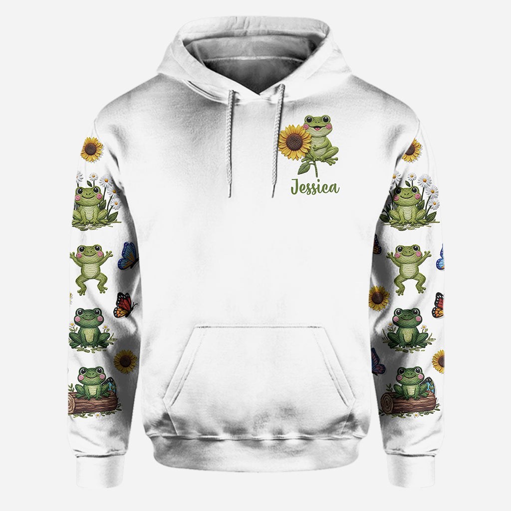 Just A Girl Who Loves Frogs - Personalized Frog Hoodie and Leggings