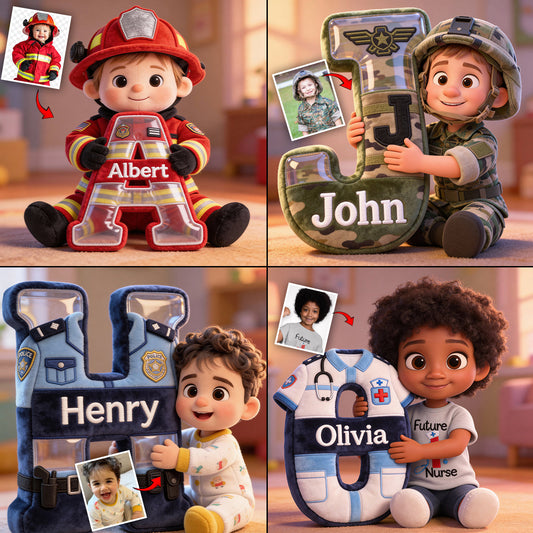 Traumjob – Personalisiertes Kissen in Kinderform aus Kunstfell