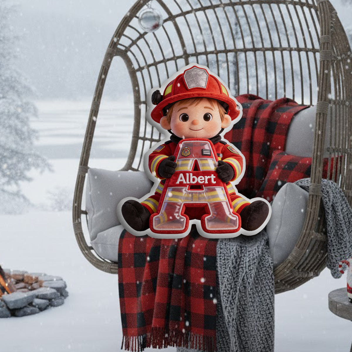 Dream Job - Personalized Kid Faux Fur Shaped Pillow