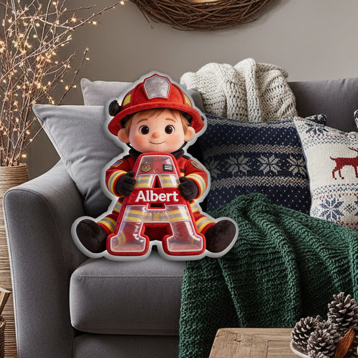 Dream Job - Personalized Kid Faux Fur Shaped Pillow