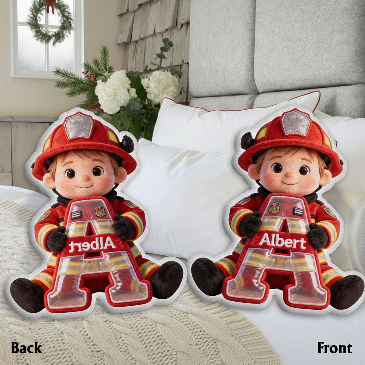 Dream Job - Personalized Kid Faux Fur Shaped Pillow