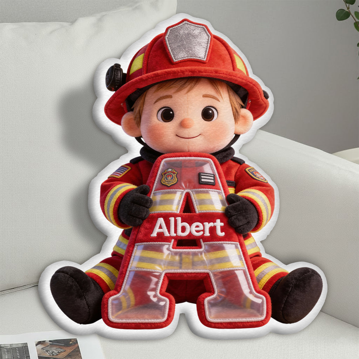 Dream Job - Personalized Kid Faux Fur Shaped Pillow