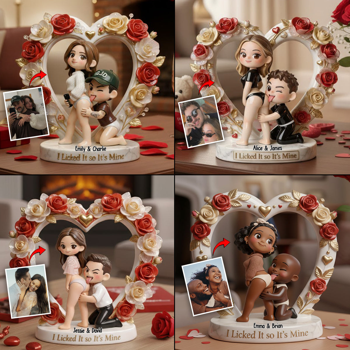 C'est à moi - Plaque acrylique personnalisée pour couple épicé