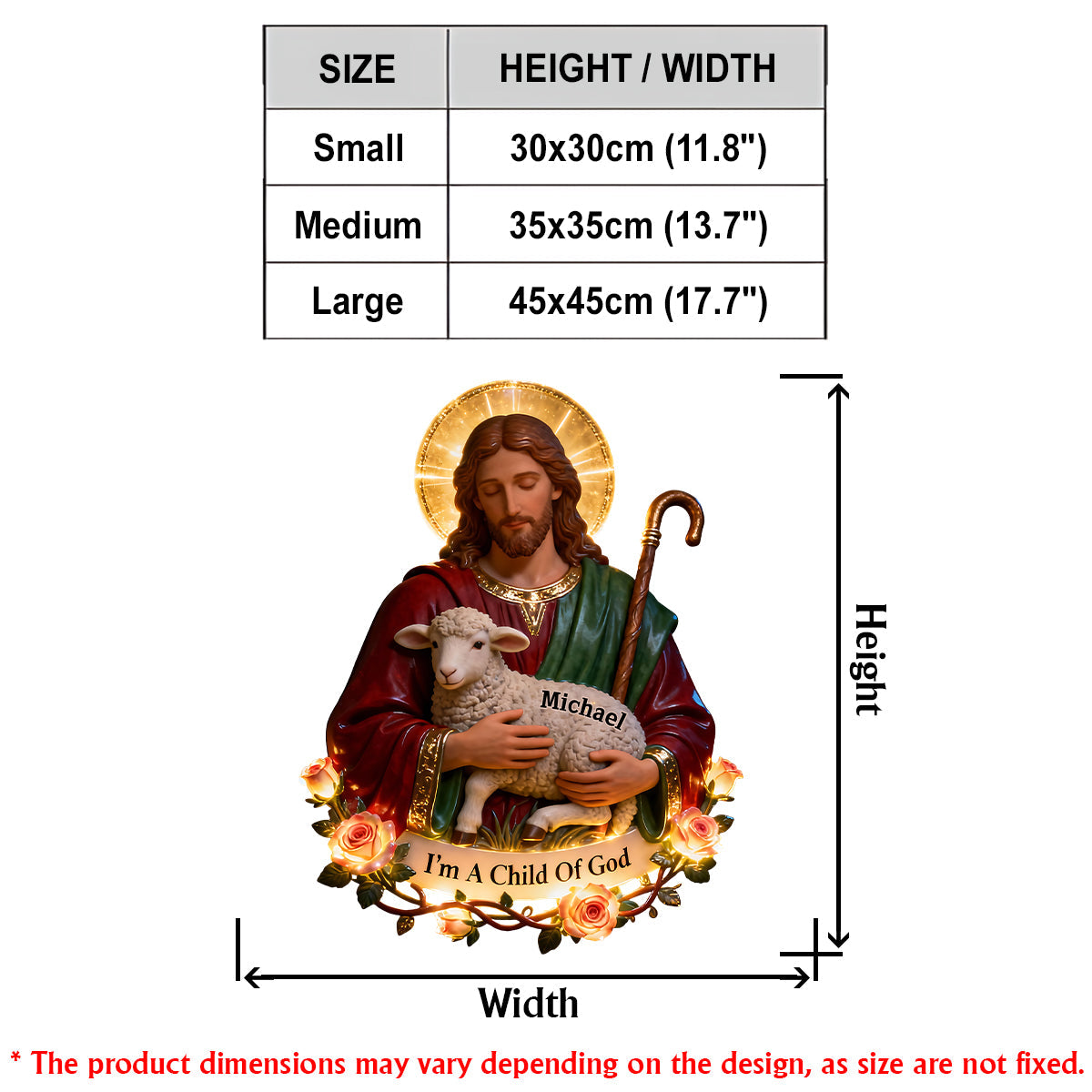 Lamb of Grace - Personalized Christian LED Light Acrylic Sign