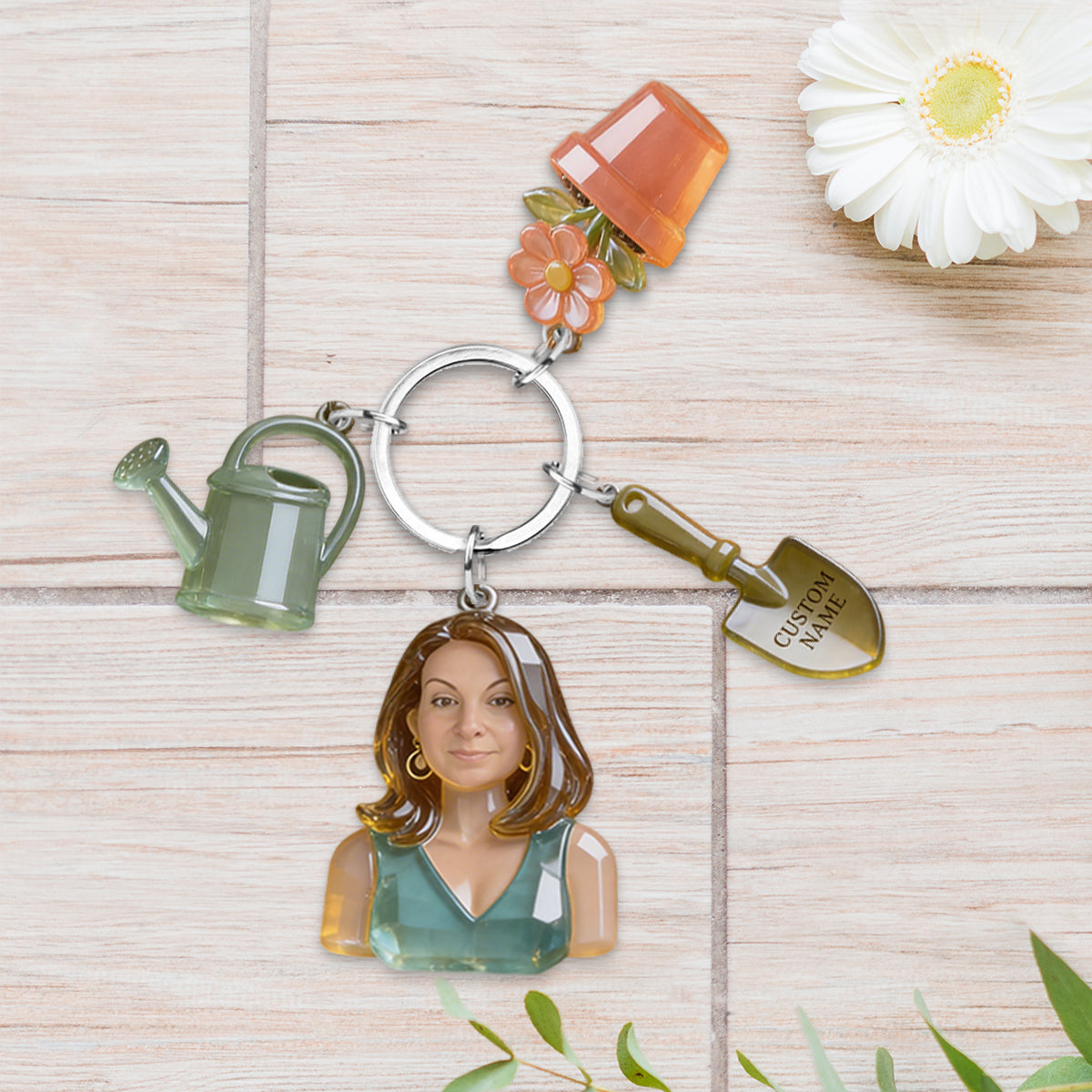Love Gardening - Personalized Gardening Keychain With Charms
