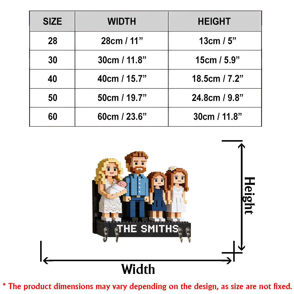Custom Any Photo - Personalized Family Custom Shaped Hanging Rack
