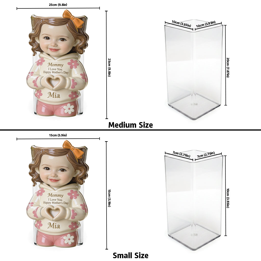 I Love You - Personalized Mother Acrylic Pot