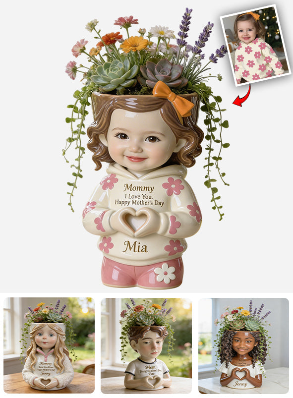 I Love You - Personalized Mother Acrylic Pot