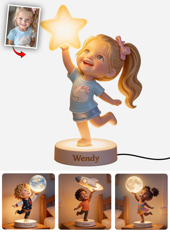 Custom Any Photo Gift For Kids - Personalized Kid Acrylic LED Night Light