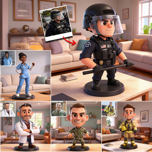 Plaque acrylique personnalisée avec photo - Motif policier