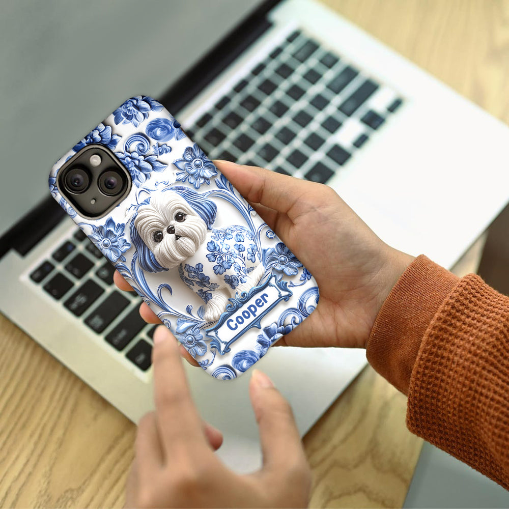 Coque de téléphone personnalisée avec imprimé chien mignon