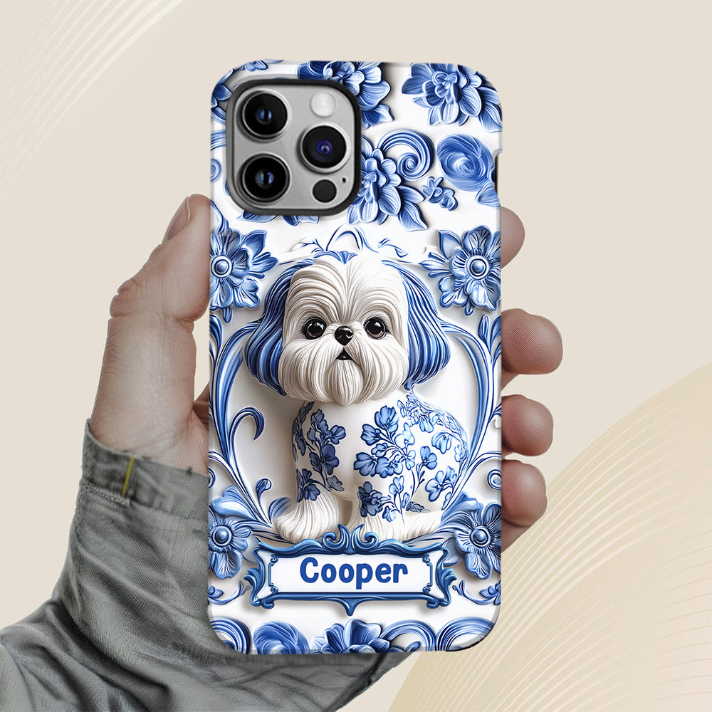 Coque de téléphone personnalisée avec imprimé chien mignon
